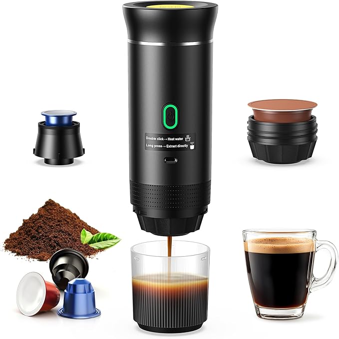 Máquina de Café Expresso Portátil 3 em 1 – liberdade para tomar o seu café em qualquer lugar ☕✨