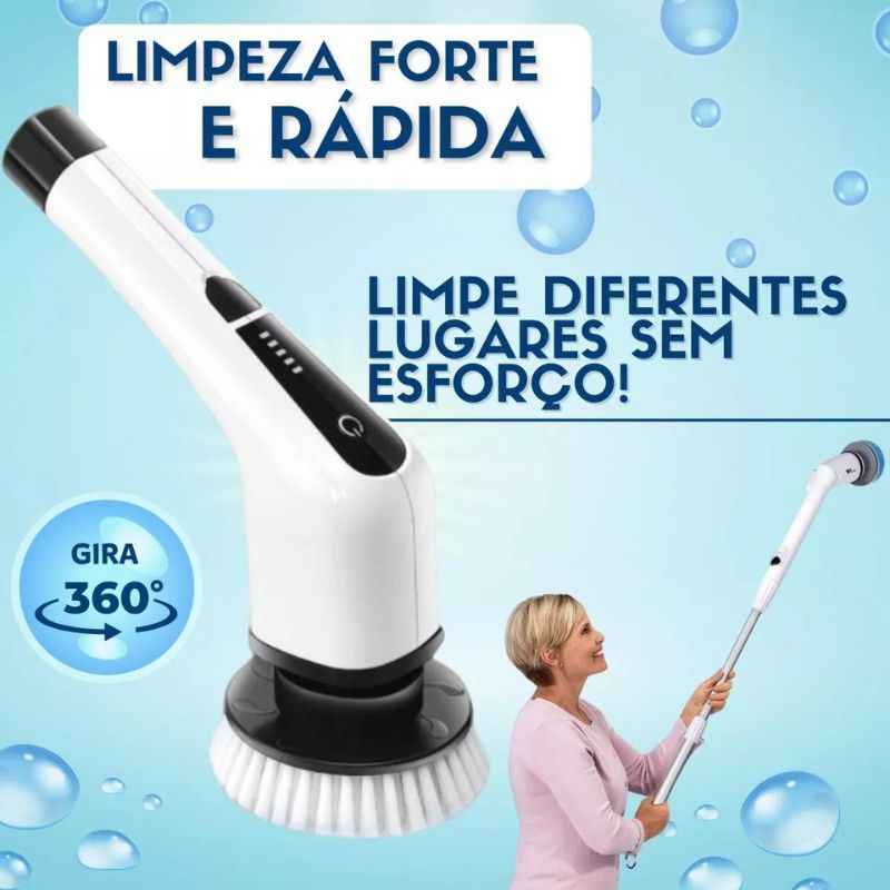 Escovão Elétrico para Limpeza Multiuso 7 em 1 - eFlix