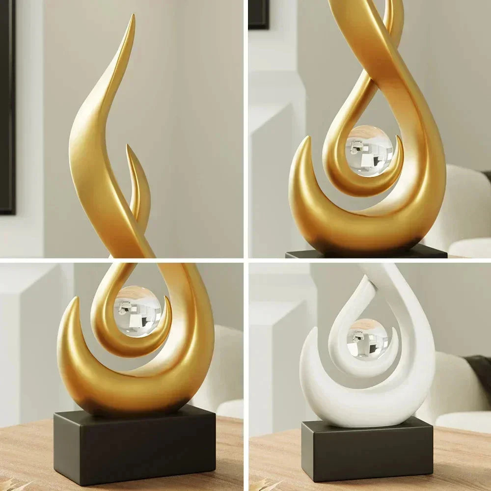 Escultura de Cerâmica Moderna para Decoração Luxuosa - eFlix