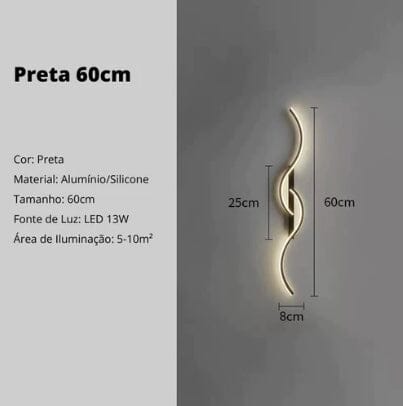 Luminária Arandela de LED para Parede Minimalista S-Lines