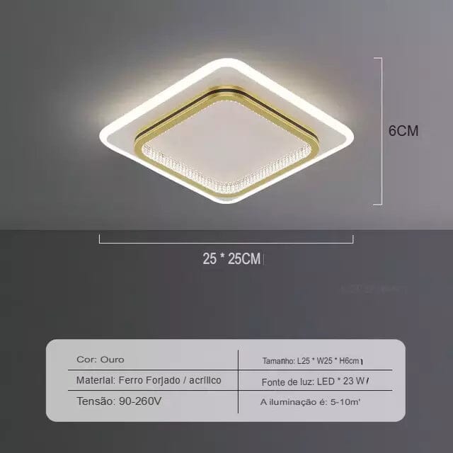 Luminária de Teto Moderna Eclipse - eFlix