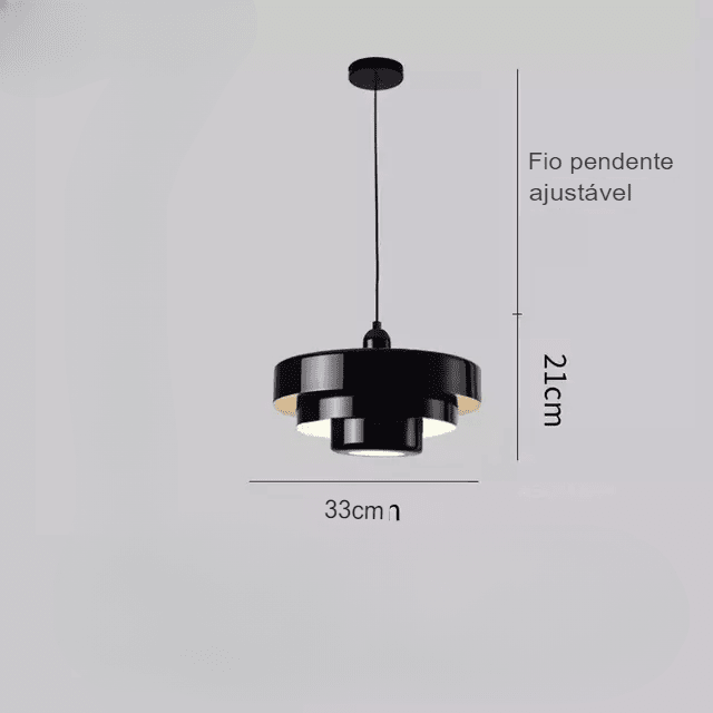 Pendente Luminária Retrô Alumínio Urban Loft - eFlix