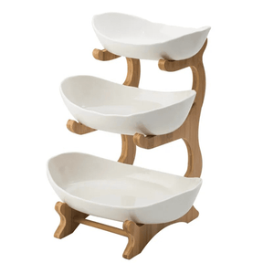 Fruteira de Mesa em Bambu de 1 a 3 Andares - Modern Fruit