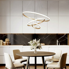 Lustre Pendente Triplo Led Circular Milan - eFlix
