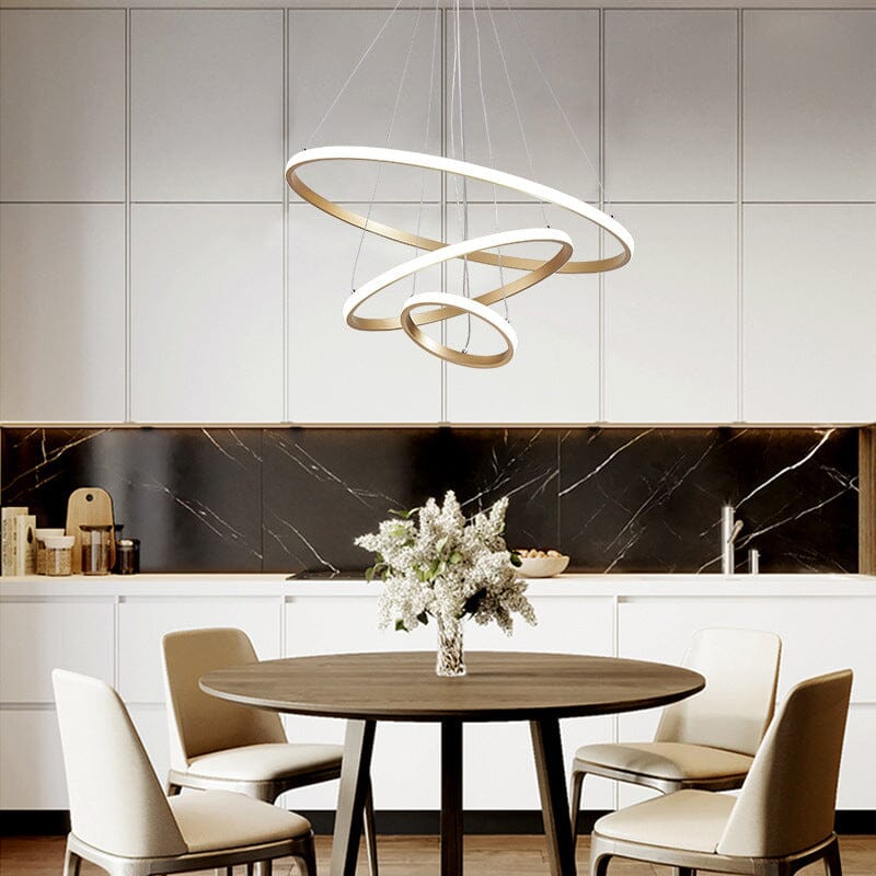 Lustre Pendente Triplo Led Circular Milan - eFlix