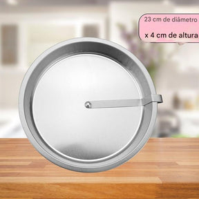 Conjunto de 2 formas de bolo de liberação rápida, fácil de sair, assar e servir bolos e tortas perfeitos, 23 cm de diâmetro x 3,8 cm A