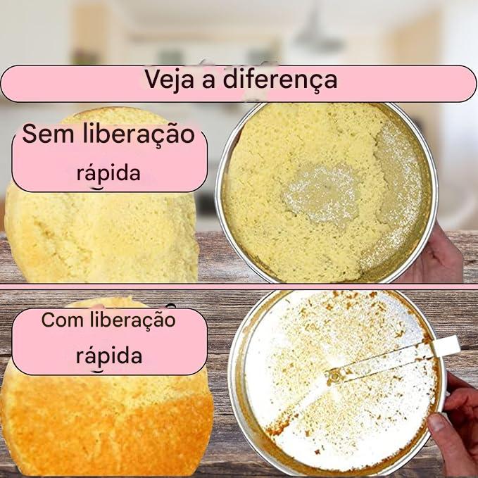 Conjunto de 2 formas de bolo de liberação rápida, fácil de sair, assar e servir bolos e tortas perfeitos, 23 cm de diâmetro x 3,8 cm A