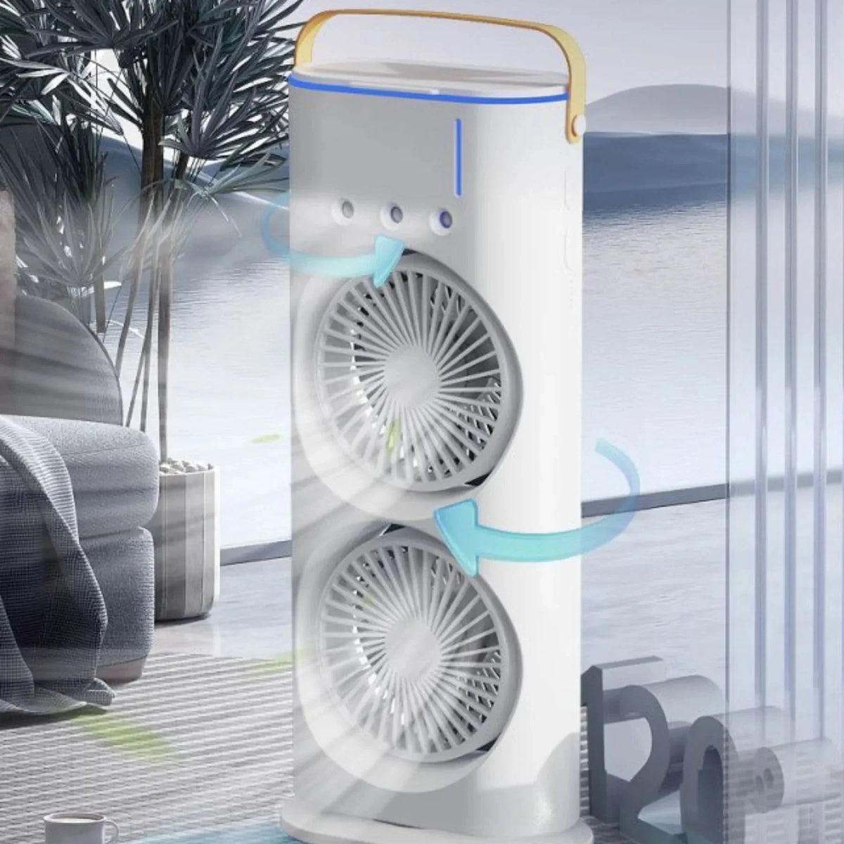 Ventilador Climatizador Duplo com Função Umidificador 3 em 1 - MaxVent