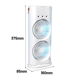 Ventilador Climatizador Duplo com Função Umidificador 3 em 1 - MaxVent